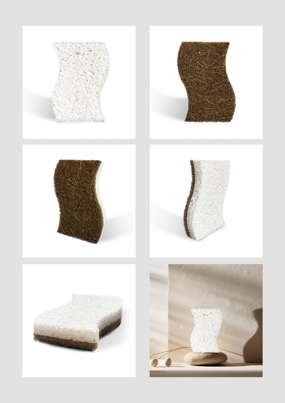 Eco-Friendly Coconut Fiber Scrub Sponge for Dishes